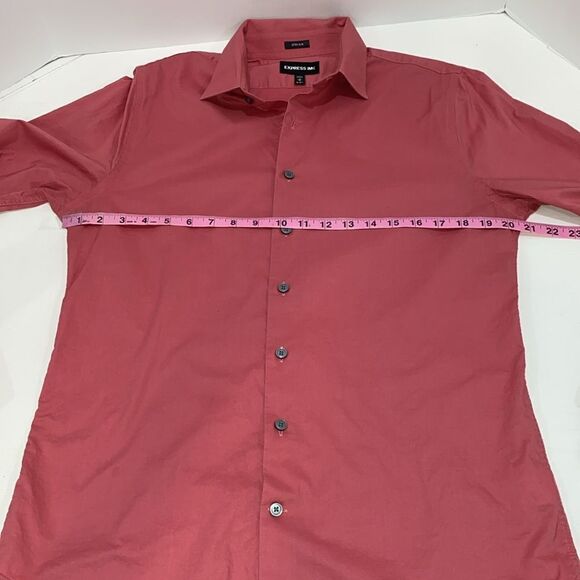 Express Men's Button Down Long Sleeve Extra Slim Dress Shirt Size Medium - Picture 6 of 9